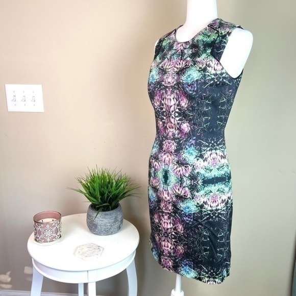 Rachel Roy womens colorful graphic print sleeveless dress size 6 - Picture 1 of 12